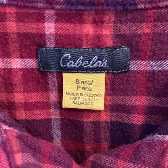 Cabela’s flannel shirt, women’s S, pink and purple - Picture 4 of 7
